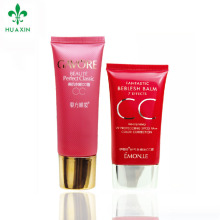 2018 PE plastic custom printing oval cosmetic tube with cap